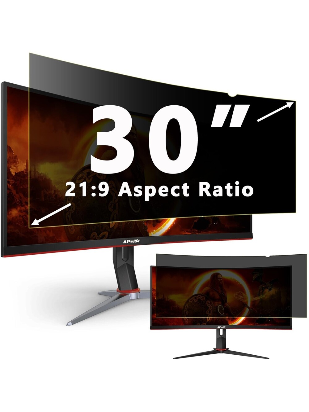 APeiSi 30 Inches Privacy Screen Filter for Monitor 21:9 Aspect Ratio 27.56 x 11.